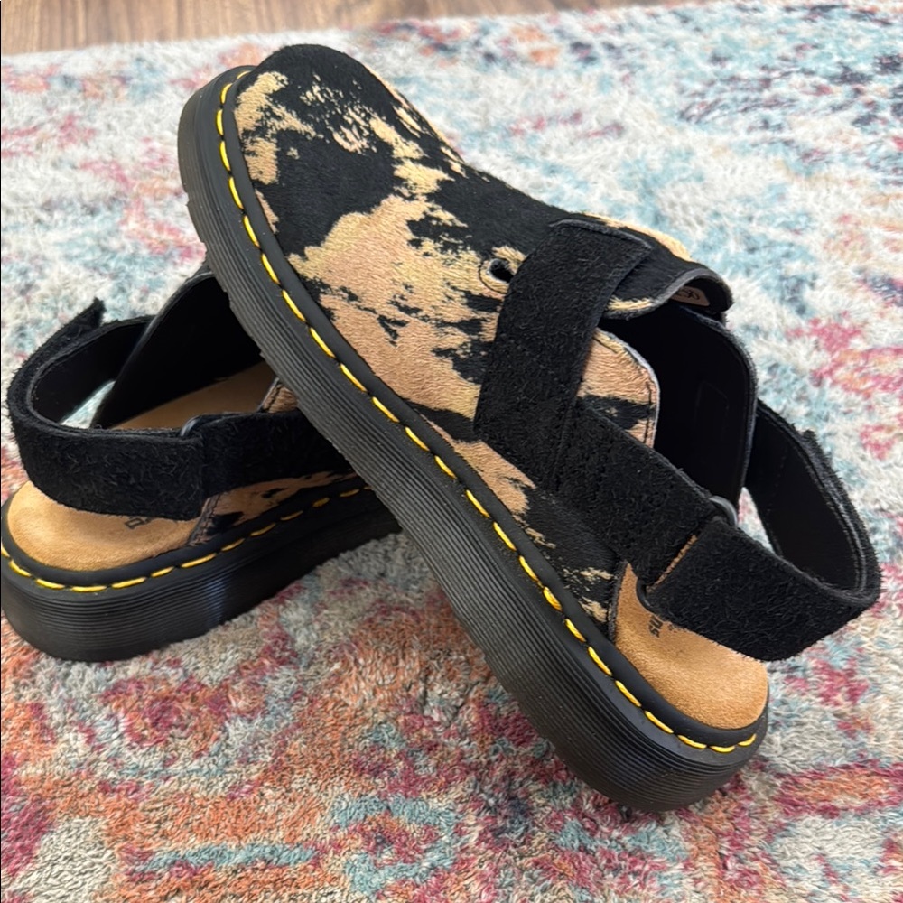 Dr. Martens Black and Tan Mules